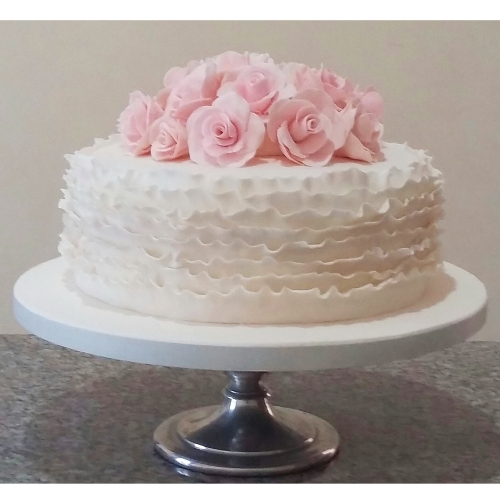 Wedding Cake WHITE RUFFLES