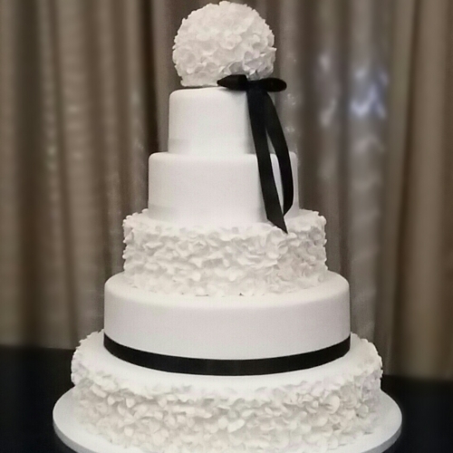 Wedding Cake RUFFLES FLOWERS